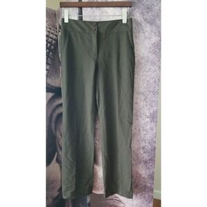 Lafayette 148 New‎ York Womens 2 Dress Pants Petite Career Brown Pockets